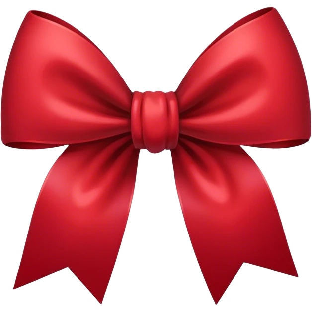 dark red bow emoji