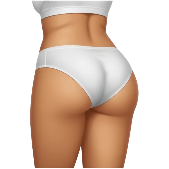 Tan woman butt in underwear emoji