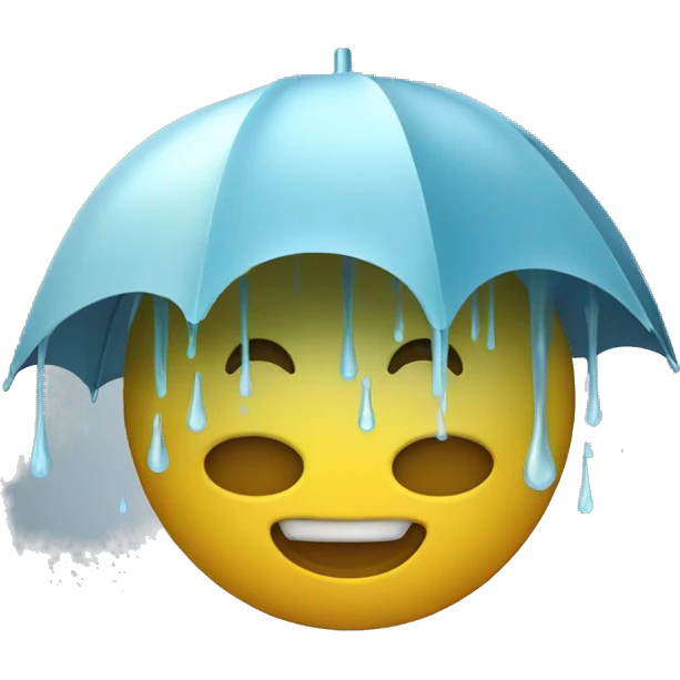 3d rain emoji