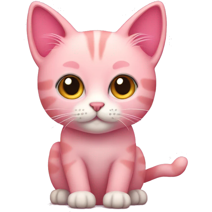 cute pink cat emoji