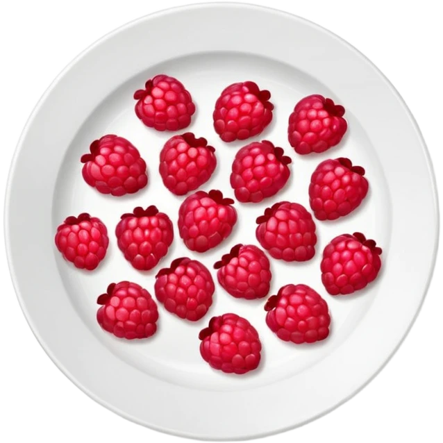 plate with raspberries emoji