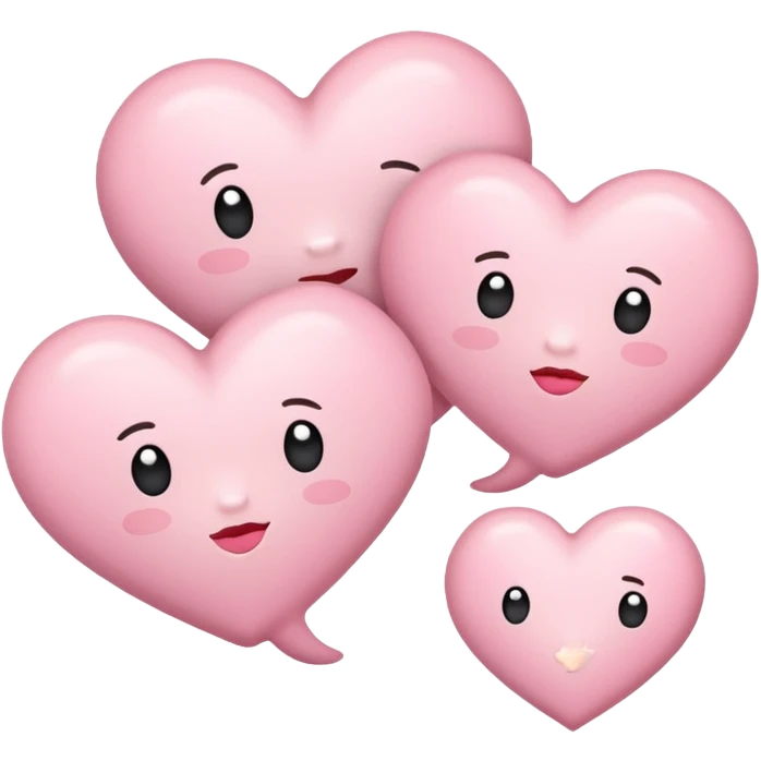 white thought bubble,  thinking of love hearts kisses and love letters  emoji