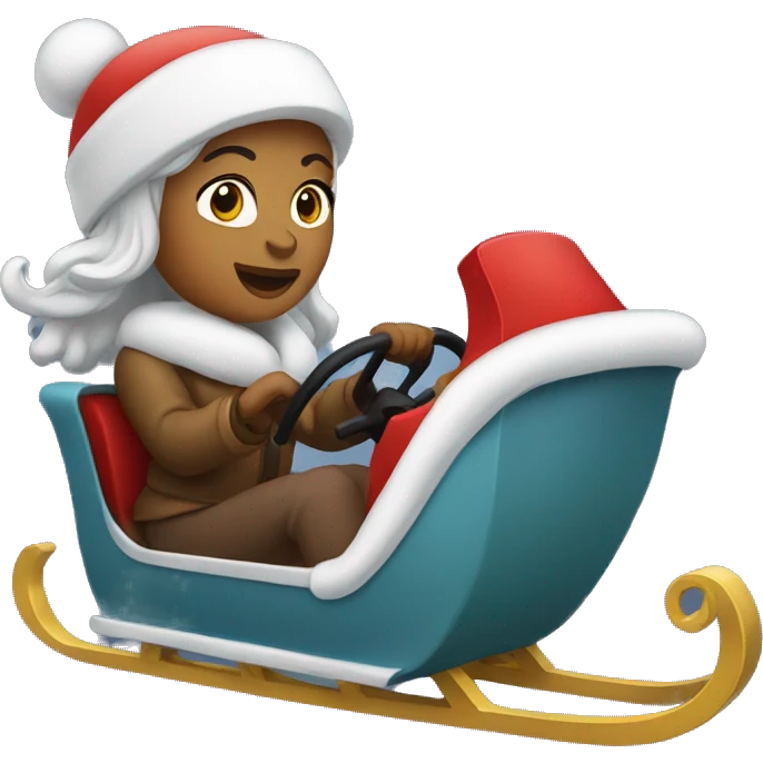 Woman riding a motor sleigh emoji