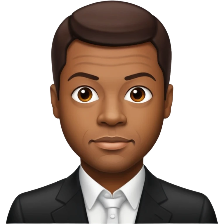 Chris Tucker with dark brown hair emoji
