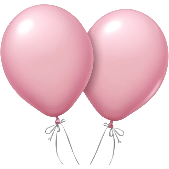 White and light pink balloons tied together  emoji