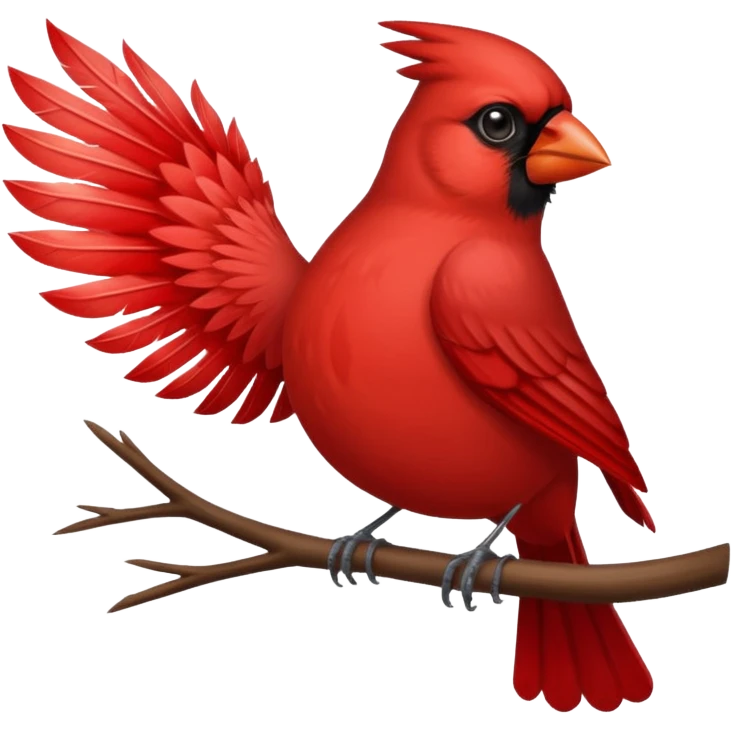 Cardinal bird with pink background  emoji