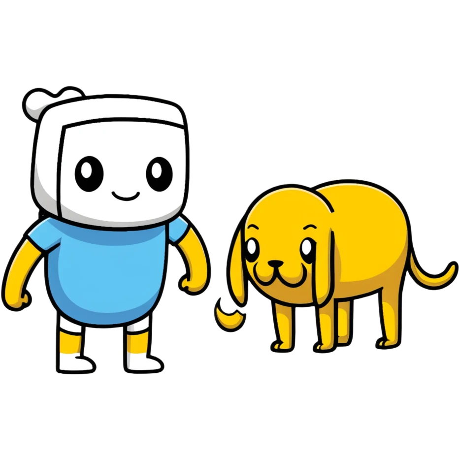 finn and jake from adventure time emoji