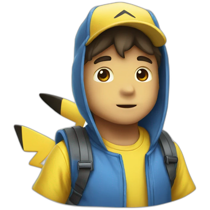 Pikachu bleu emoji