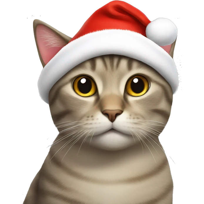 Cat with Santa hat emoji