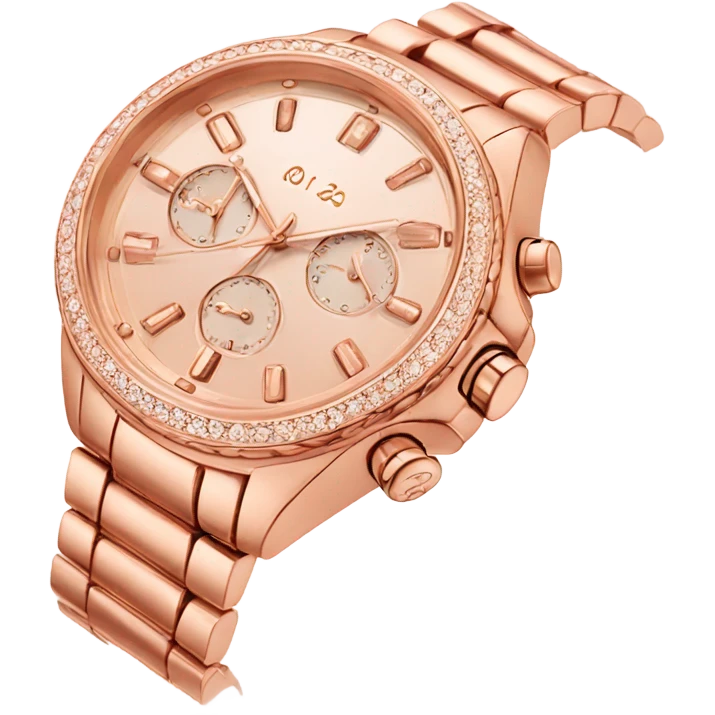 rose gold colored watch  emoji