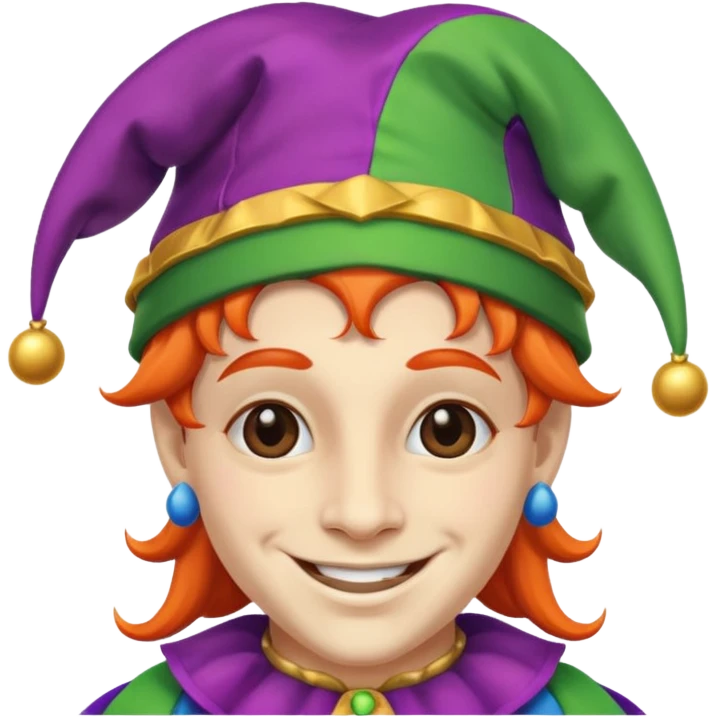 A jester smiling  emoji