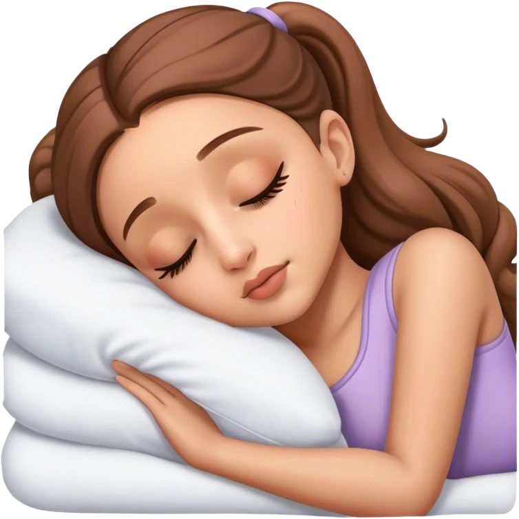 Ariana Grande sleeping emoji