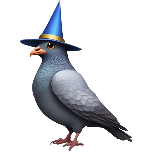 pigeon wizard hat emoji