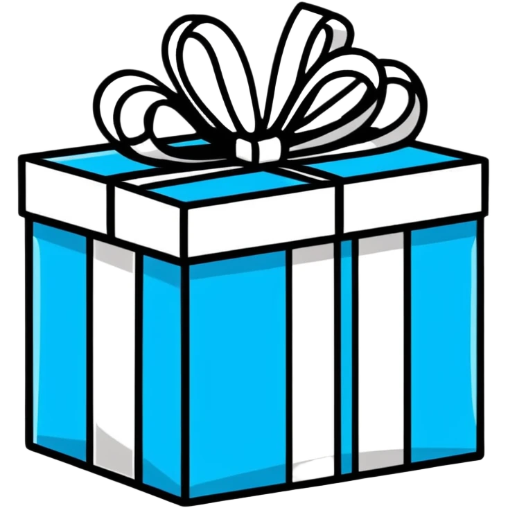 Gift box with a surprise popping out emoji