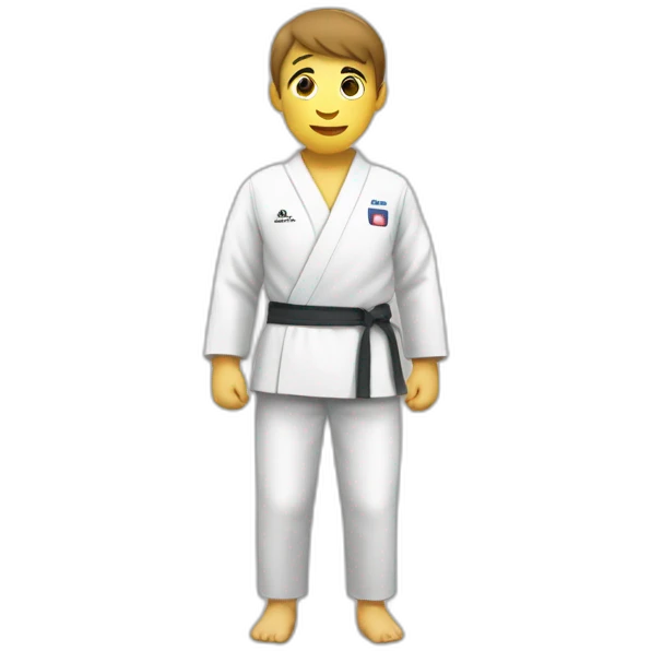 Un judoka au toilette emoji