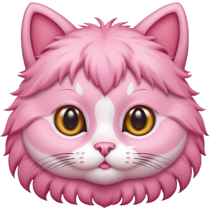 a cute pink cat icon emoji