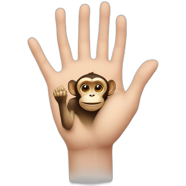 monkey on the palm emoji