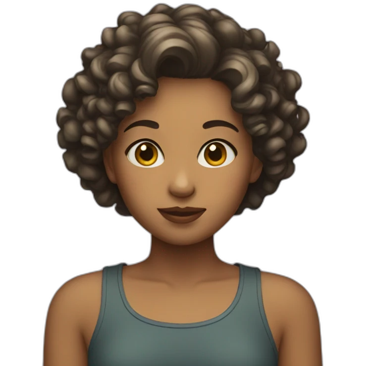 girl with short curly hair emoji