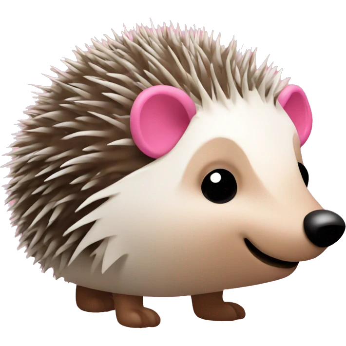 a hedgehog with pink nose and needles emoji