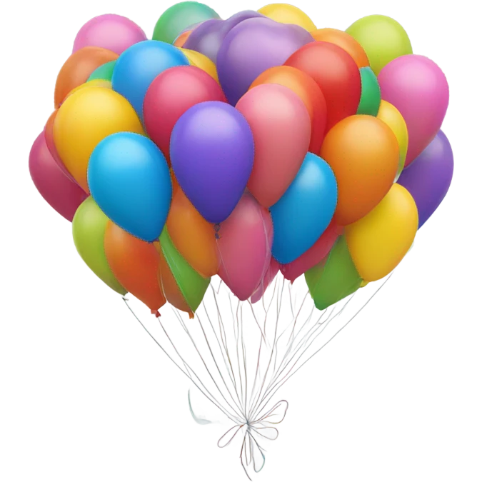 Bundle of colorful balloons  emoji