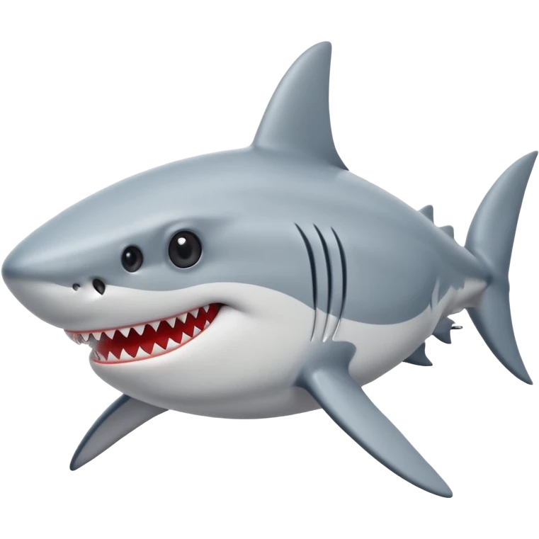 Shark with big hearts in the eyes emoji