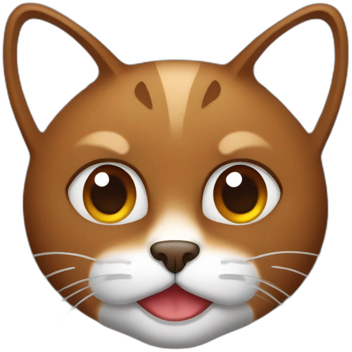 a bleeding brown cat emoji