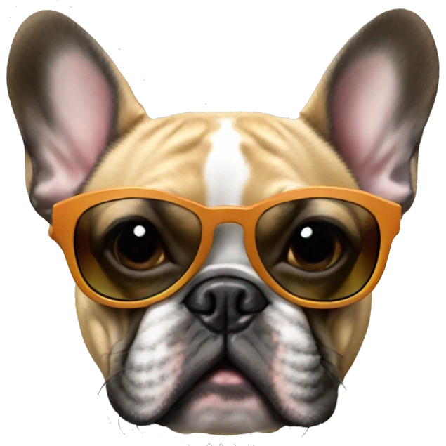french bulldog in sunglasses  emoji