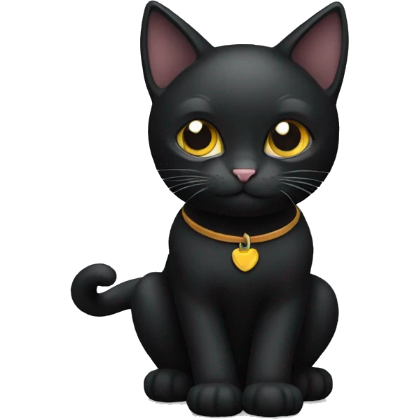 black cat like emoji