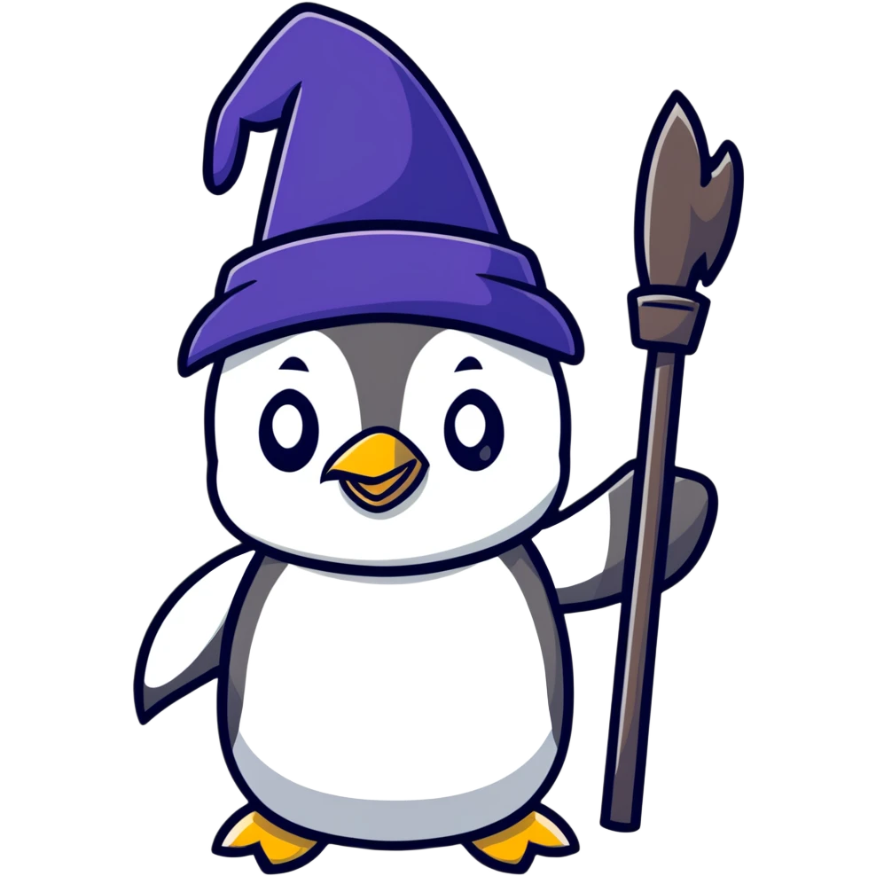 penguin wizard emoji
