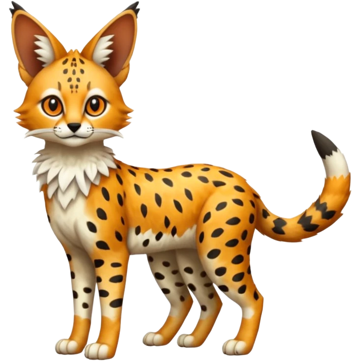 Trico-Serval-Fakémon-creature-fusion (full body) emoji