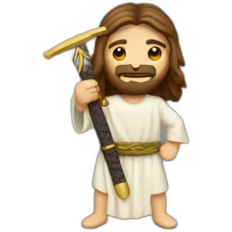 jesus and sword emoji