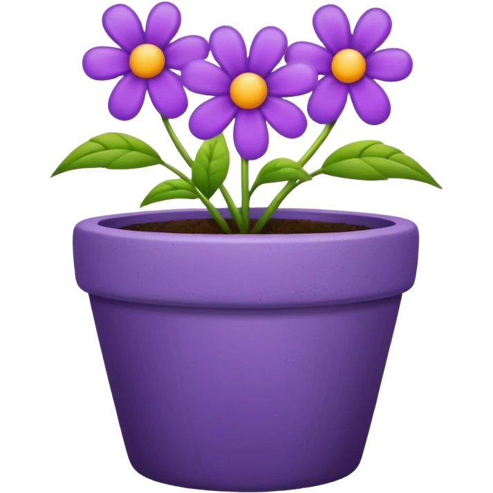 purple flower pot emoji