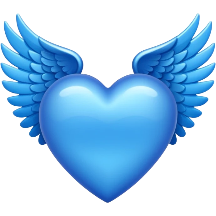 blue heart with wings emoji