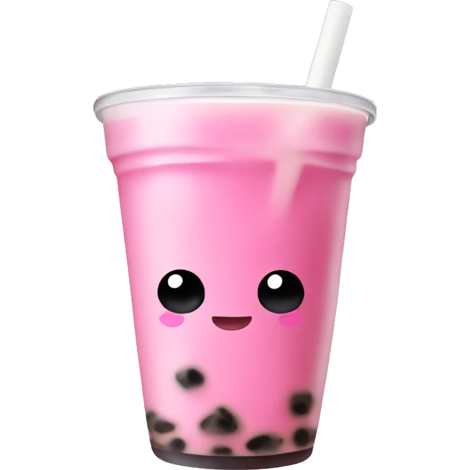 Pink boba tea  emoji