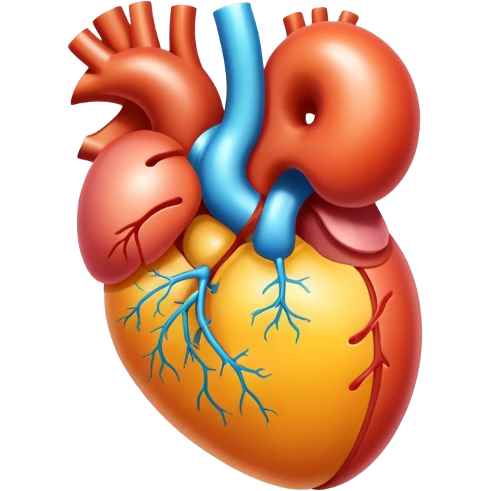 simple kidney, shiny and vibrant emoji