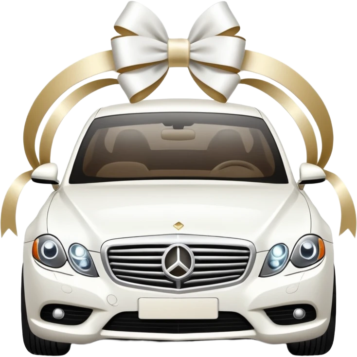 Luxury car with wedding decorations, on the side emoji