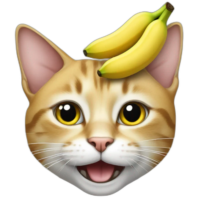 Cat being a banana emoji