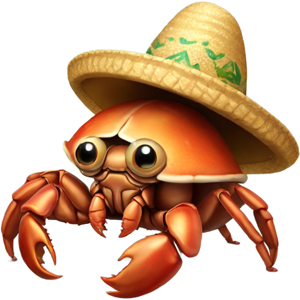 Hermit crab with a sombrero emoji