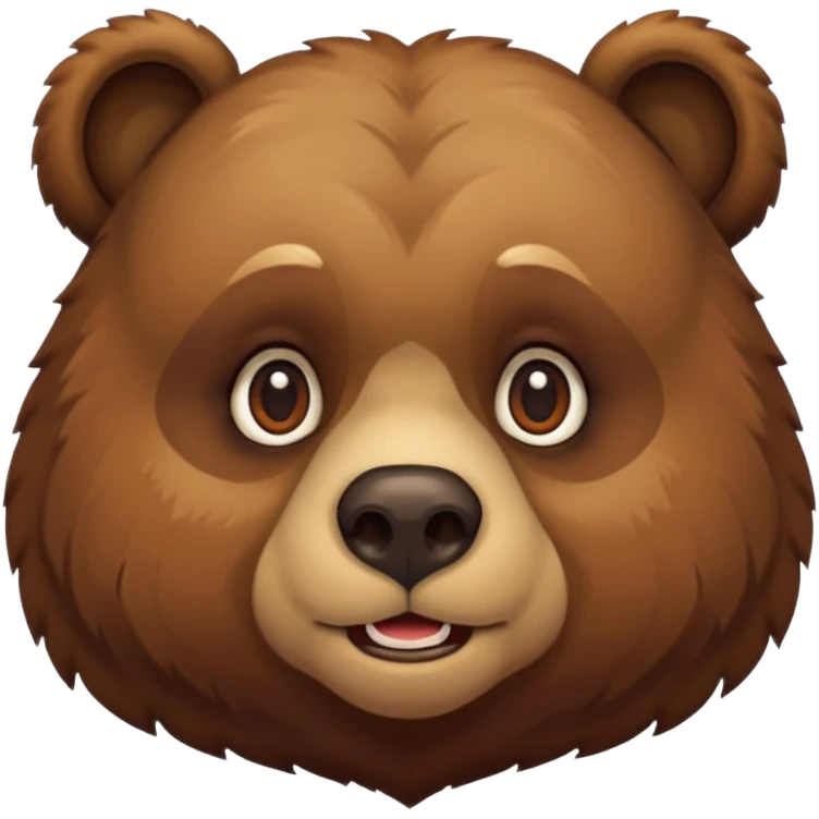 입 옆에 점이는 곰 emoji