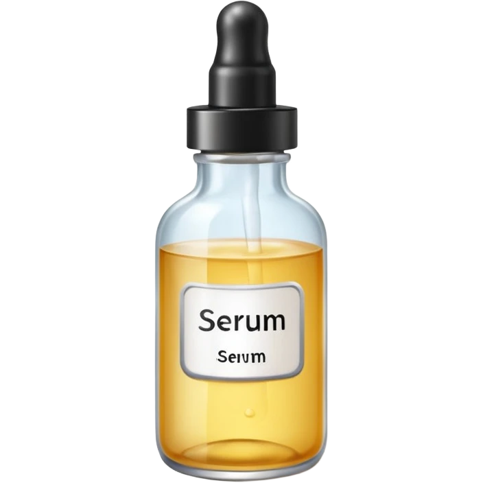 serum skincare avec ecriture emoji