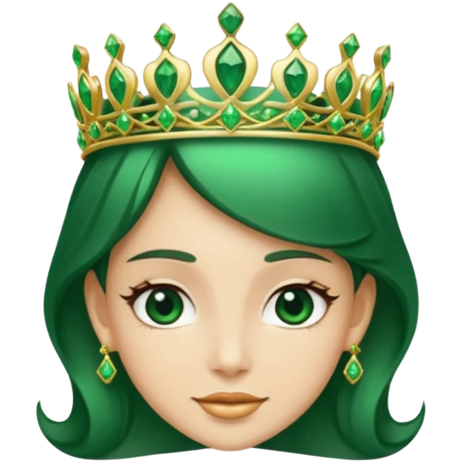 Create me a detailed green Tiara that says Co-Owner Lia emoji