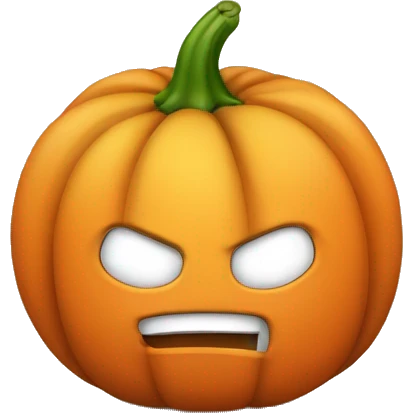 Pompoen waar een stok uit steekt emoji