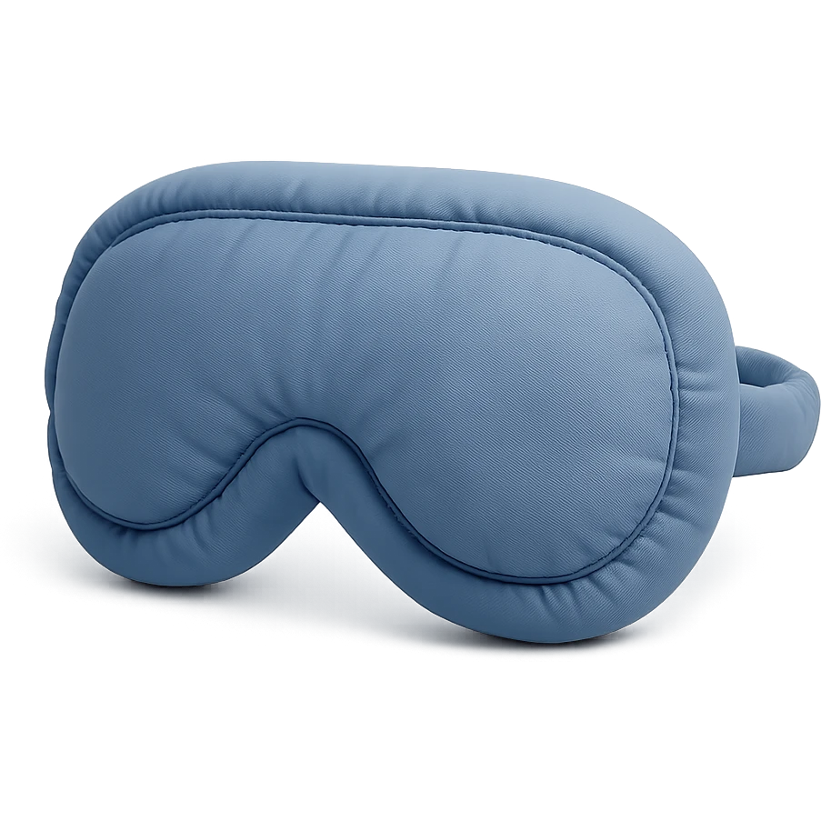 simple blue sleep eye mask in cushion style emoji