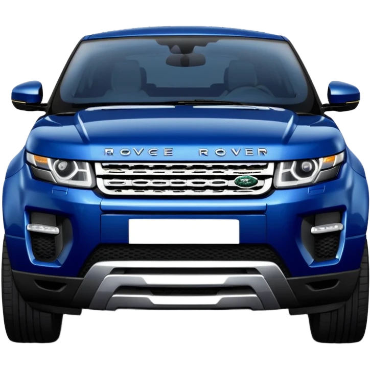 Range Rover Evoque front  view dark blue color  emoji