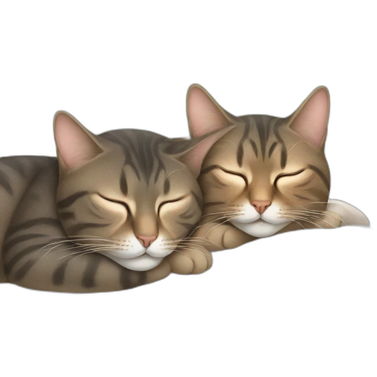 Two cats sleeping emoji
