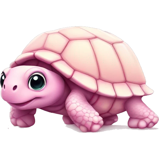 cute pastel pink turtle emoji