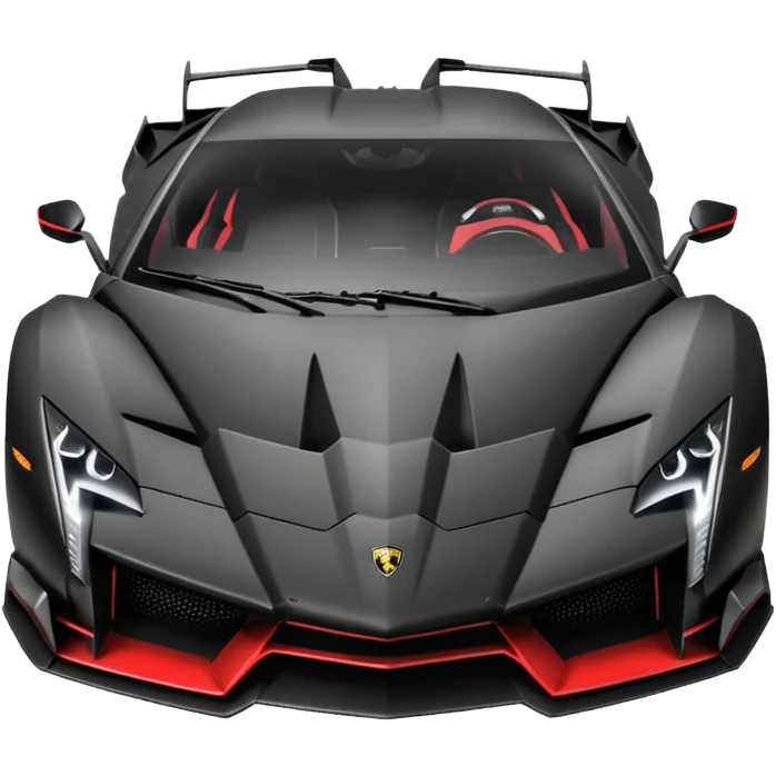 One of one Lamborghini VENENO MAT BLACK ONLY  emoji