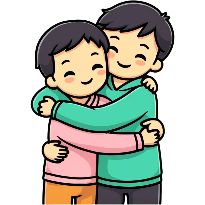 Friends hugging emoji