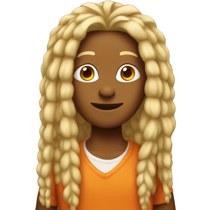 orange guy with blonde dreads  emoji