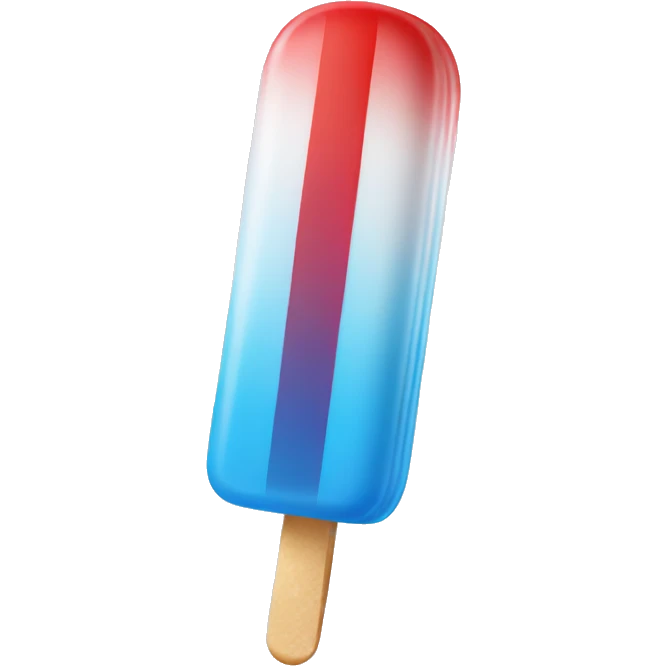 red white blue striped ice pop emoji